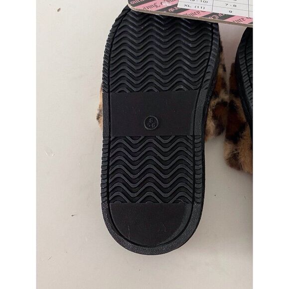 Juicy Couture ELDORIS 2 Faux Fur LEOPARD Slip On Slide Slippers Women’s Sz S 5/6 - Picture 9 of 9